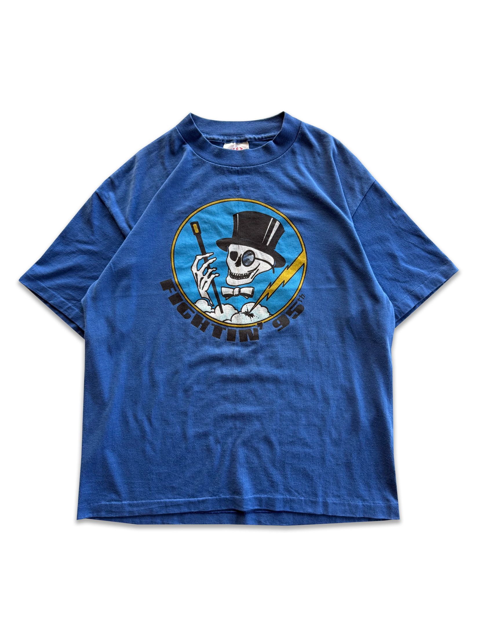 Vintage 1980s USAF 95th Fighter Squadron "Boneheads" Tee Size US L / EU 52-54 / 3 - 1 Thumbnail