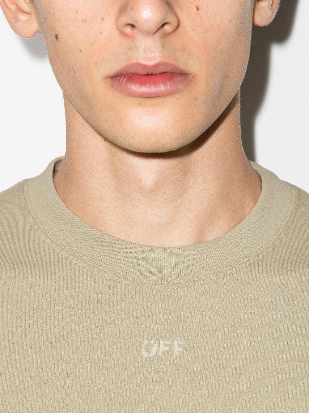 Off-White Beige Rubber Arrows Logo Oversized Skate T-Shirt Size US XS / EU 42 / 0 - 4 Thumbnail