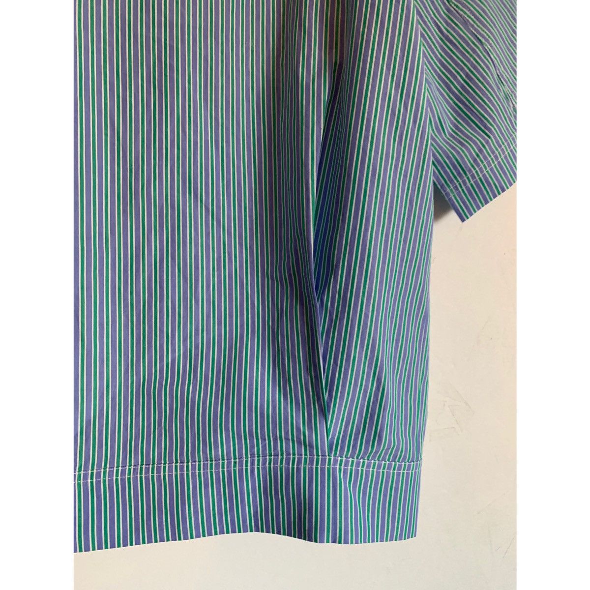 GOETZE GOETZE PLEATED CROPPED STRIPE SHIRT JACKET Size US S / EU 44-46 / 1 - 14 Thumbnail