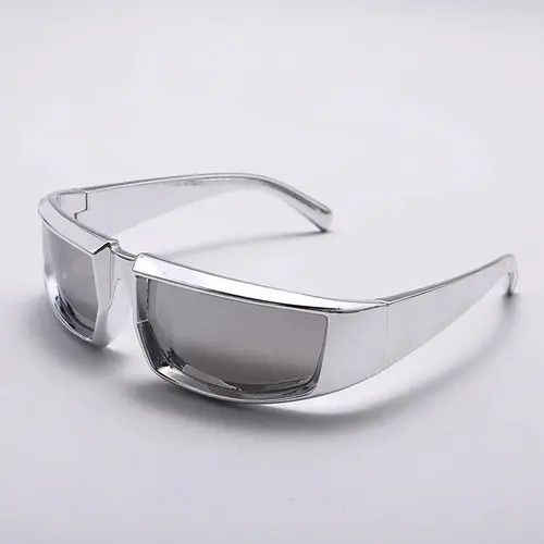 Other Chrome Sunglasses Silver Punk Tech Cyber Dystopian Viper Size ONE SIZE - 2 Thumbnail