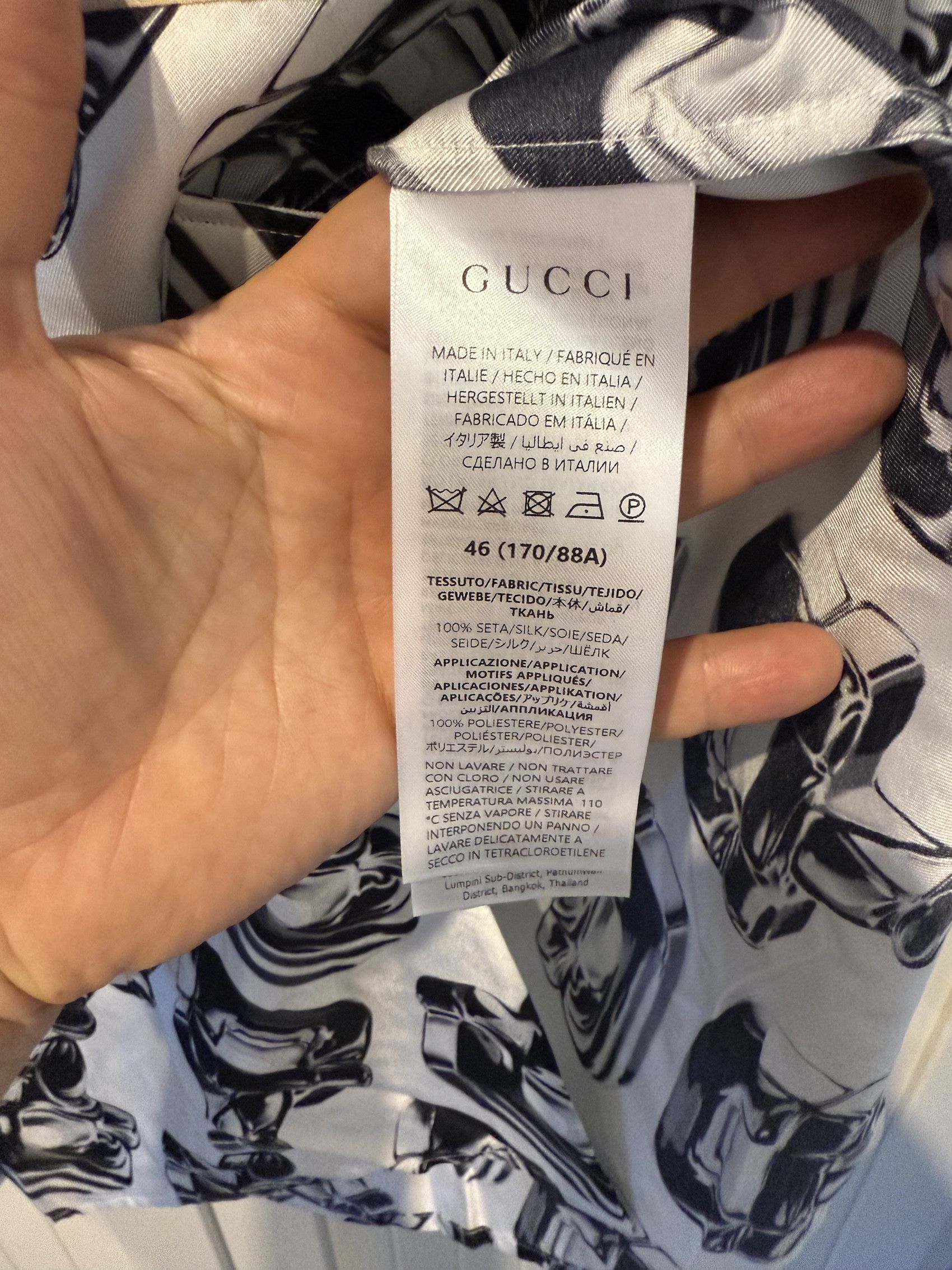 Gucci SS'24 Shirt Silk Glass Horsebit Size US S / EU 44-46 / 1 - 3 Thumbnail