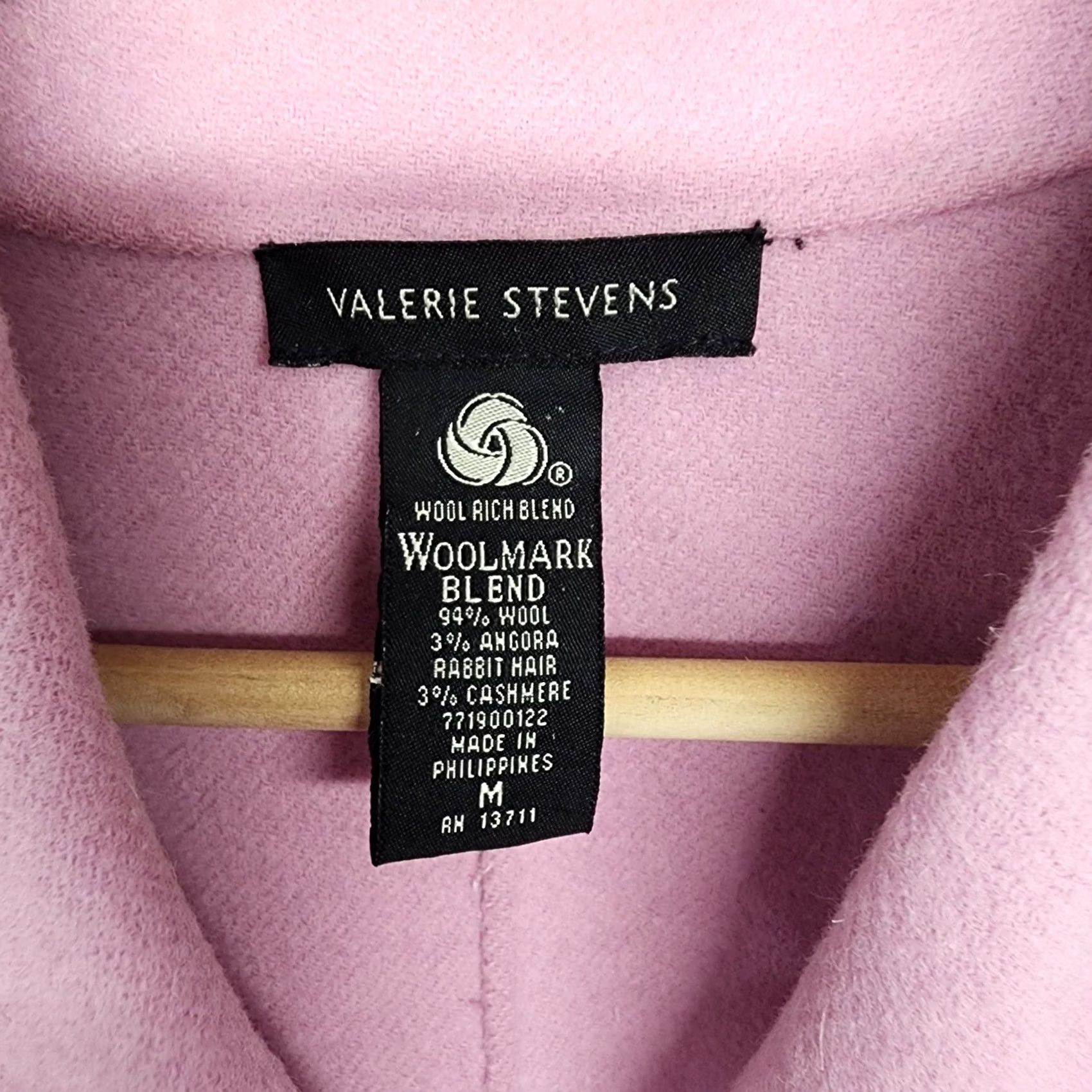Pinko VINTAGE Valerie Stevens Pea Coat Womens M Wool Angora Cashmere Pink Flaw Size M / US 6-8 / IT 42-44 - 3 Thumbnail