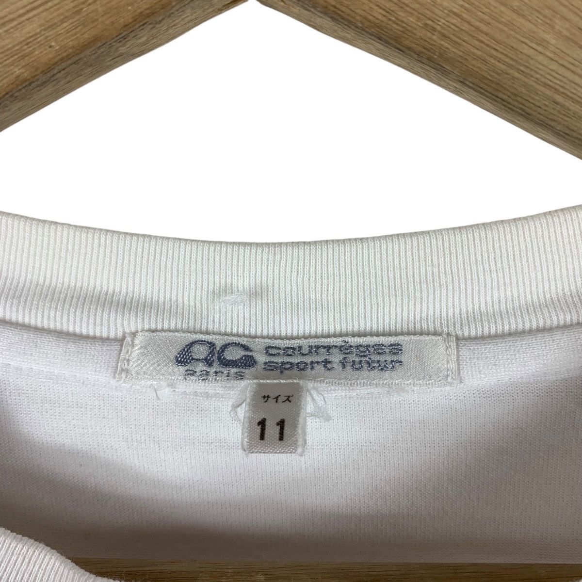Vintage COURREGES sports futur spellout logo tee