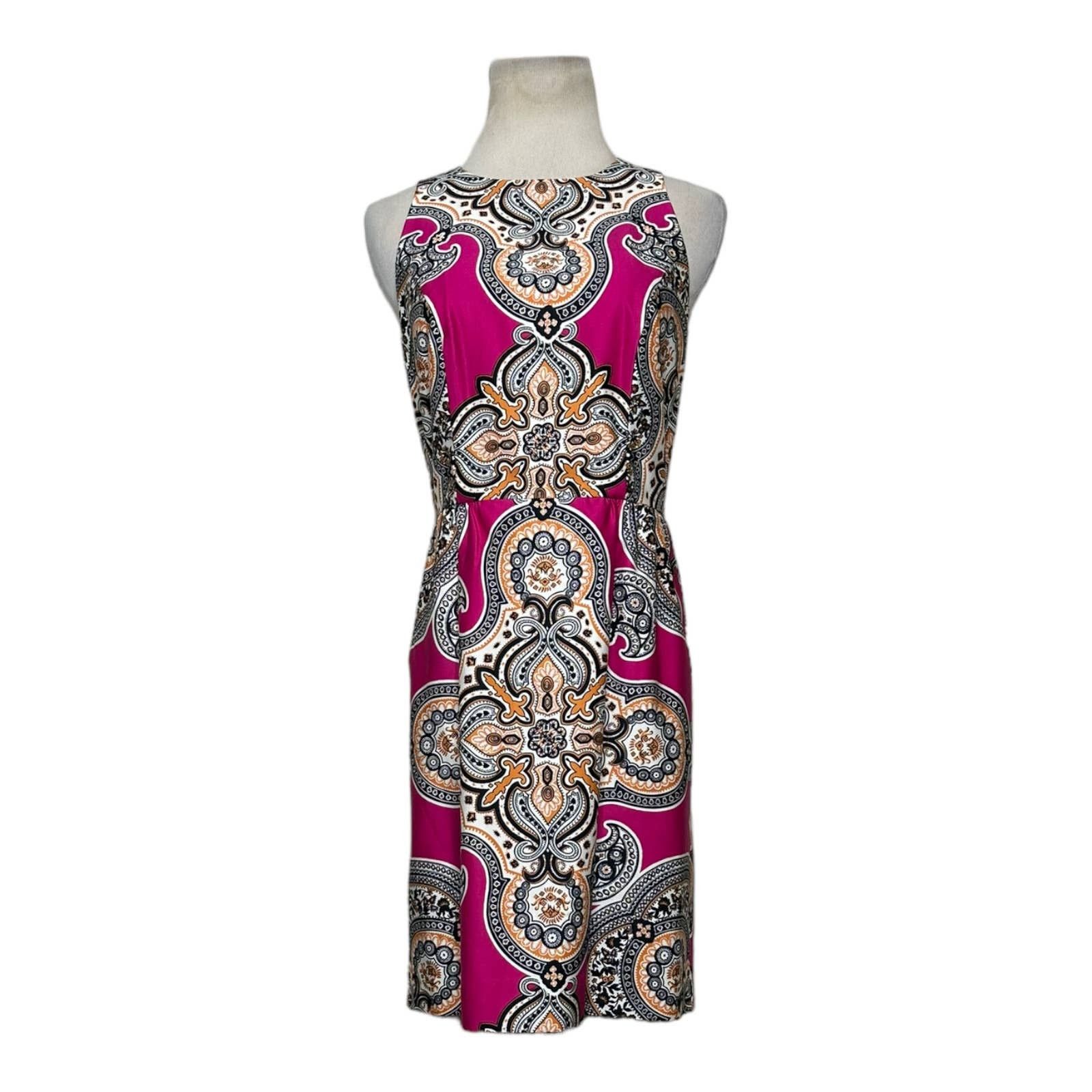 Anthropologie Moulinette Soeurs Paisley Print Sheath Cocktail Dress Size 2 Size XS / US 0-2 / IT 36-38 - 12 Thumbnail