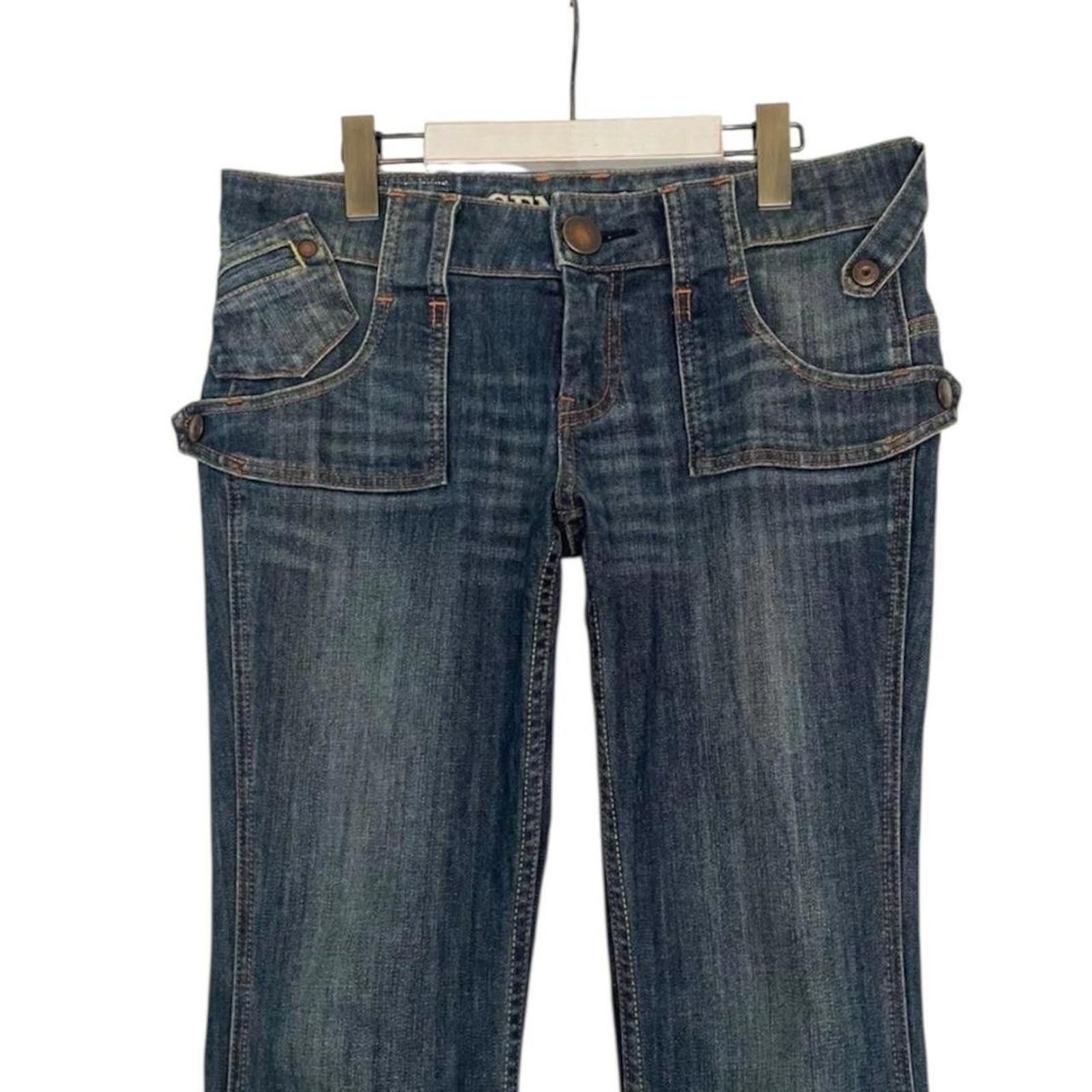 Other Low rise unique 2000s grunge mid wash denim jeans Size 32" / US 10 / IT 46 - 3 Thumbnail