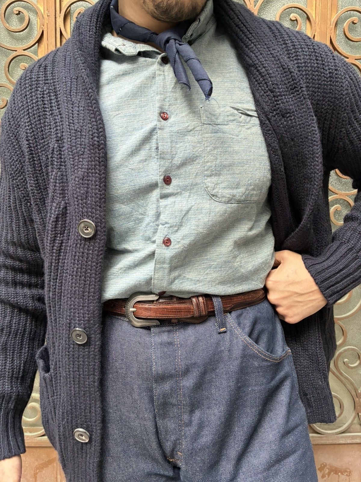 Naked & Famous JAPANESE SELVEDGE NAKED&FAMOUS COTTON BUTTON UP Size US L / EU 52-54 / 3 - 2 Thumbnail