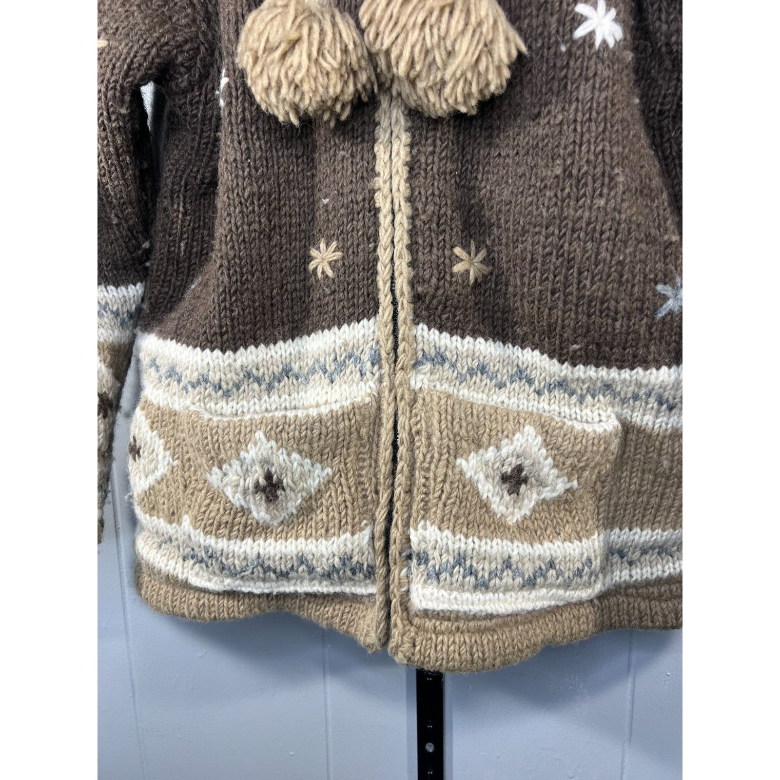 Other Kyber 100% Wool Outerwear Sweater Jacket Size MD Brown Hoode Size M / US 6-8 / IT 42-44 - 4 Thumbnail