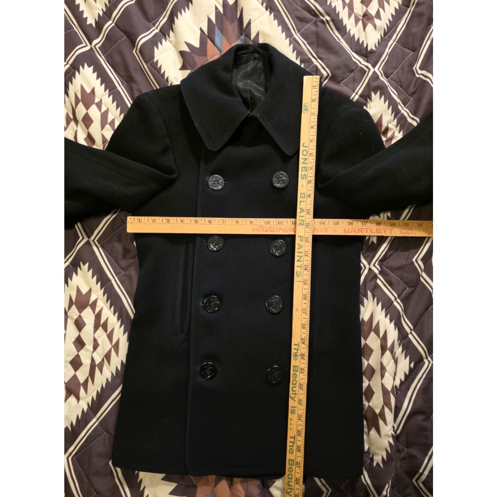 Vintage VINTAGE US NAVY Naval Clothing Factory WWII 40s Wool Pea Coat Mens Small 36R Black Wool Pea Coat USA Nautical Classic Vintage Coat Mens Small 34R Size US S / EU 44-46 / 1 - 4 Thumbnail