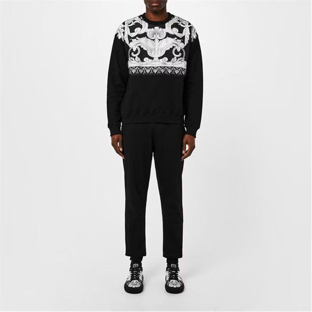 Versace o1g2r1mq0824 Baroque Panel Sweatshirt in Black & White Size US S / EU 44-46 / 1 - 3 Thumbnail