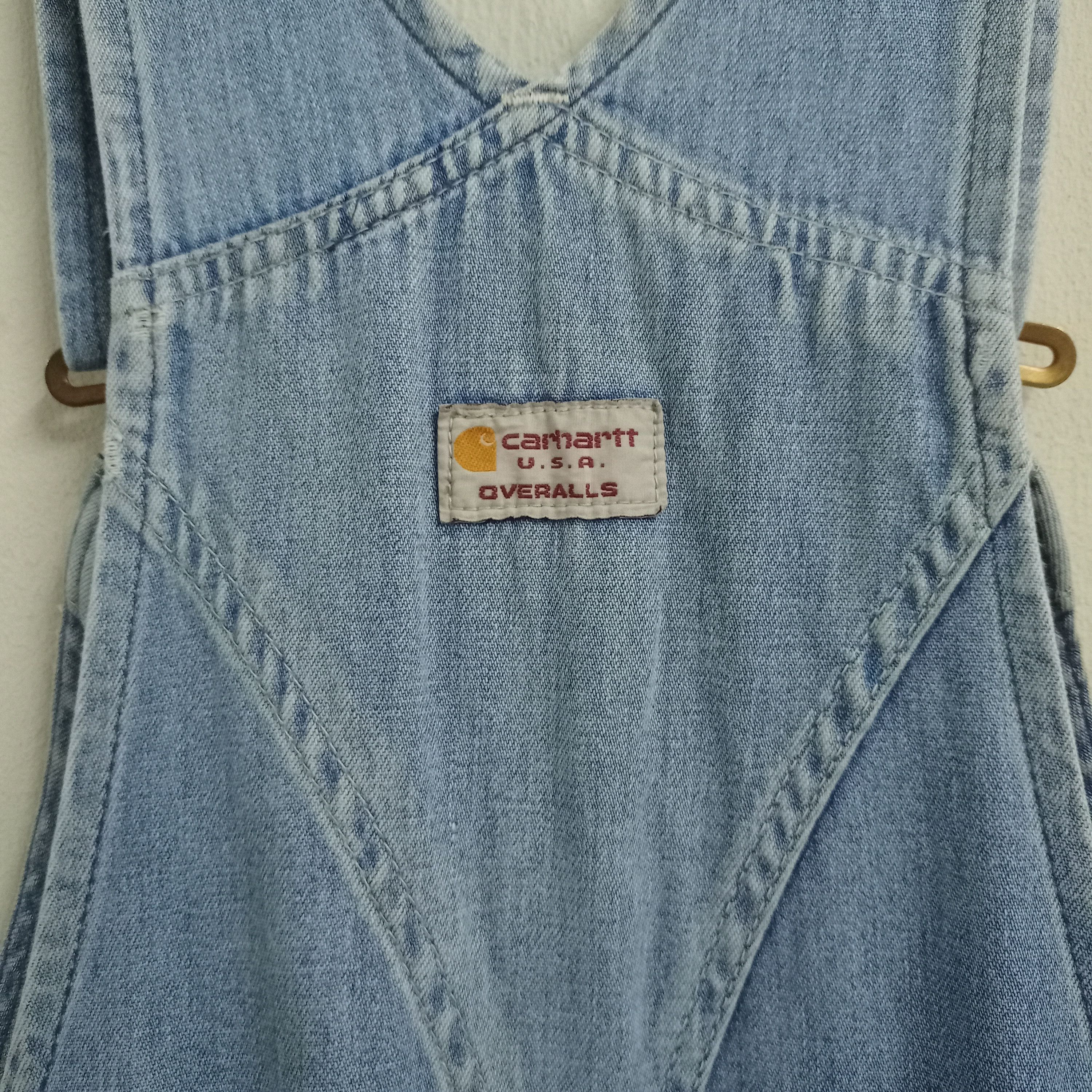 Carhartt Vintage Carhartt USA Distressed Thrashed Style Denim Overall Size US 34 / EU 50 - 6 Thumbnail