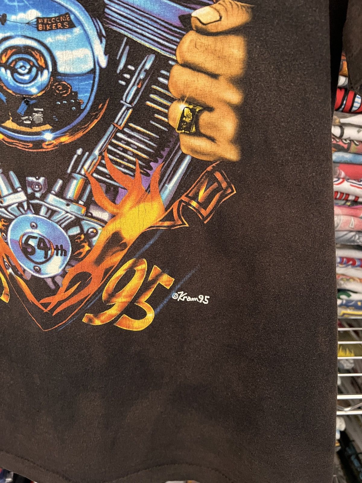 Harley Davidson 1995 Daytona Bike Week Kram Tee Size US XL / EU 56 / 4 - 4 Thumbnail