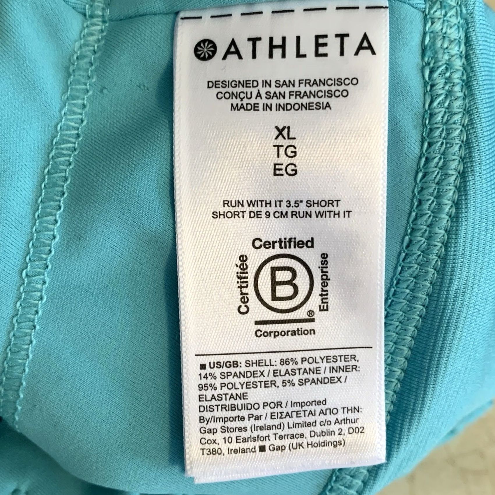 Athleta Athleta Run With It 3.5” Short XL Blue Running Shorts Back Pocket Pickleball Women's Athletic Short Regular Size XL Color Blue Pockets Size 40" / US 18 - 5 Thumbnail
