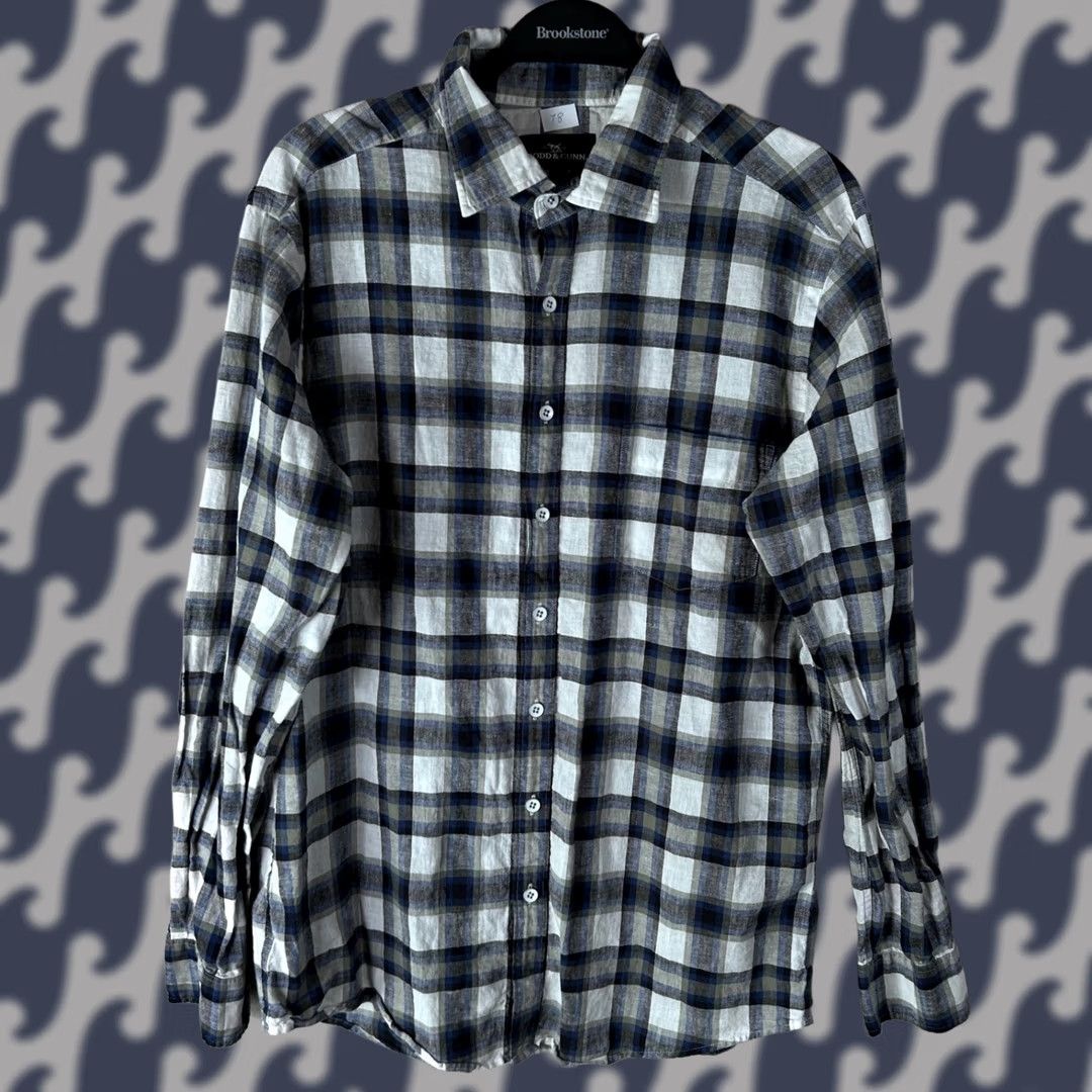 Rodd & Gunn Rodd & Gunn Mens Blue Plaid Button-Down Shirt Sports Fit L Size US L / EU 52-54 / 3 - 1 Thumbnail