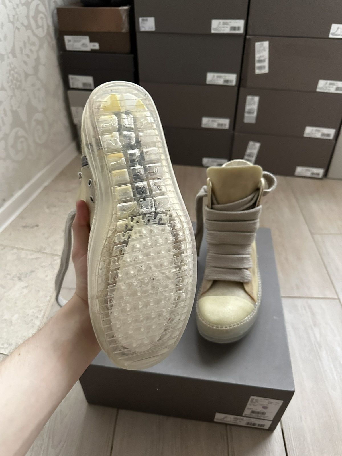 Rick Owens Rick Owens ramones jumbo lace EDFU rare Size US 9 / EU 42 - 3 Thumbnail