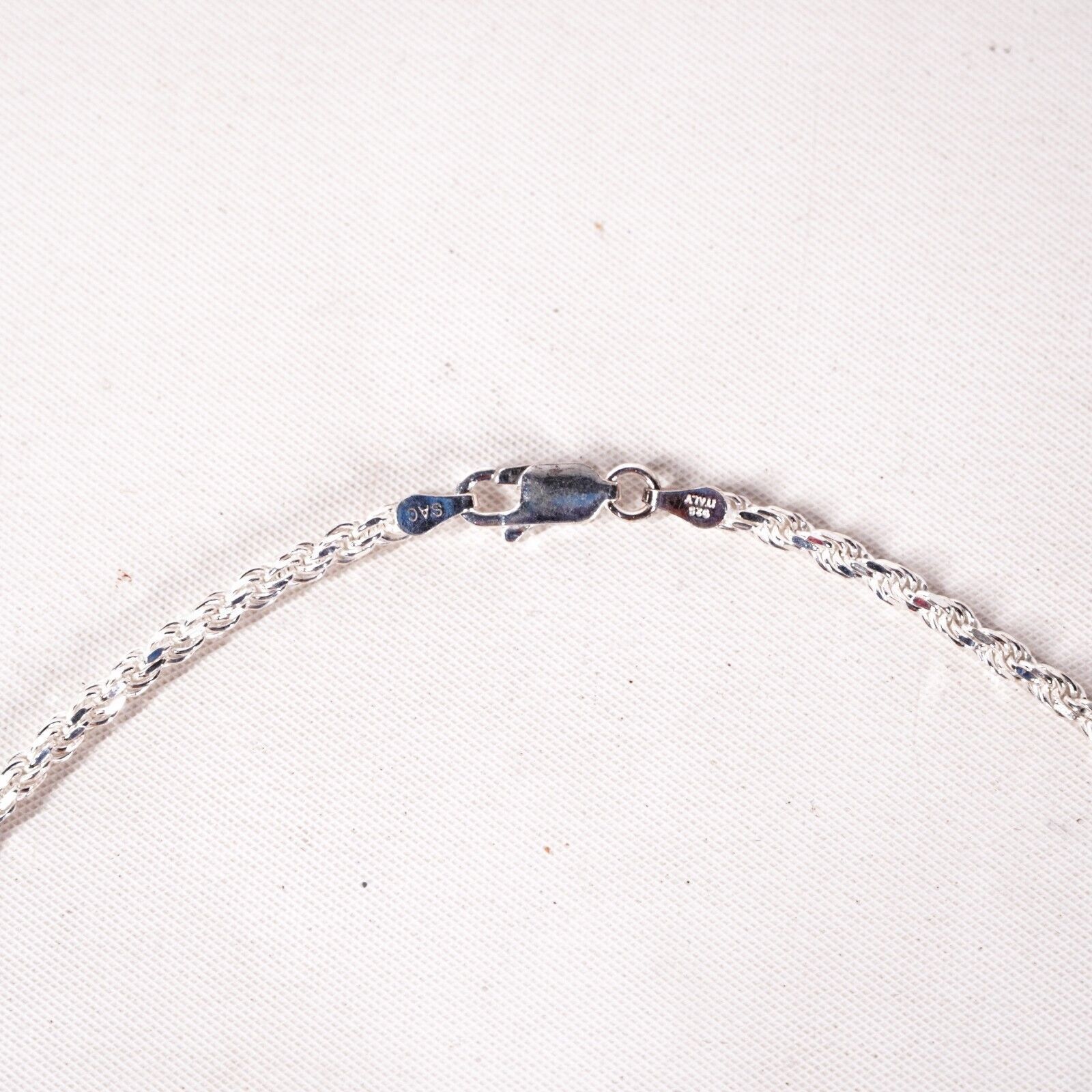 Other 22" Savlano 925 Sterling Silver Braid Chain Necklace Jewelry Size ONE SIZE - 3 Thumbnail