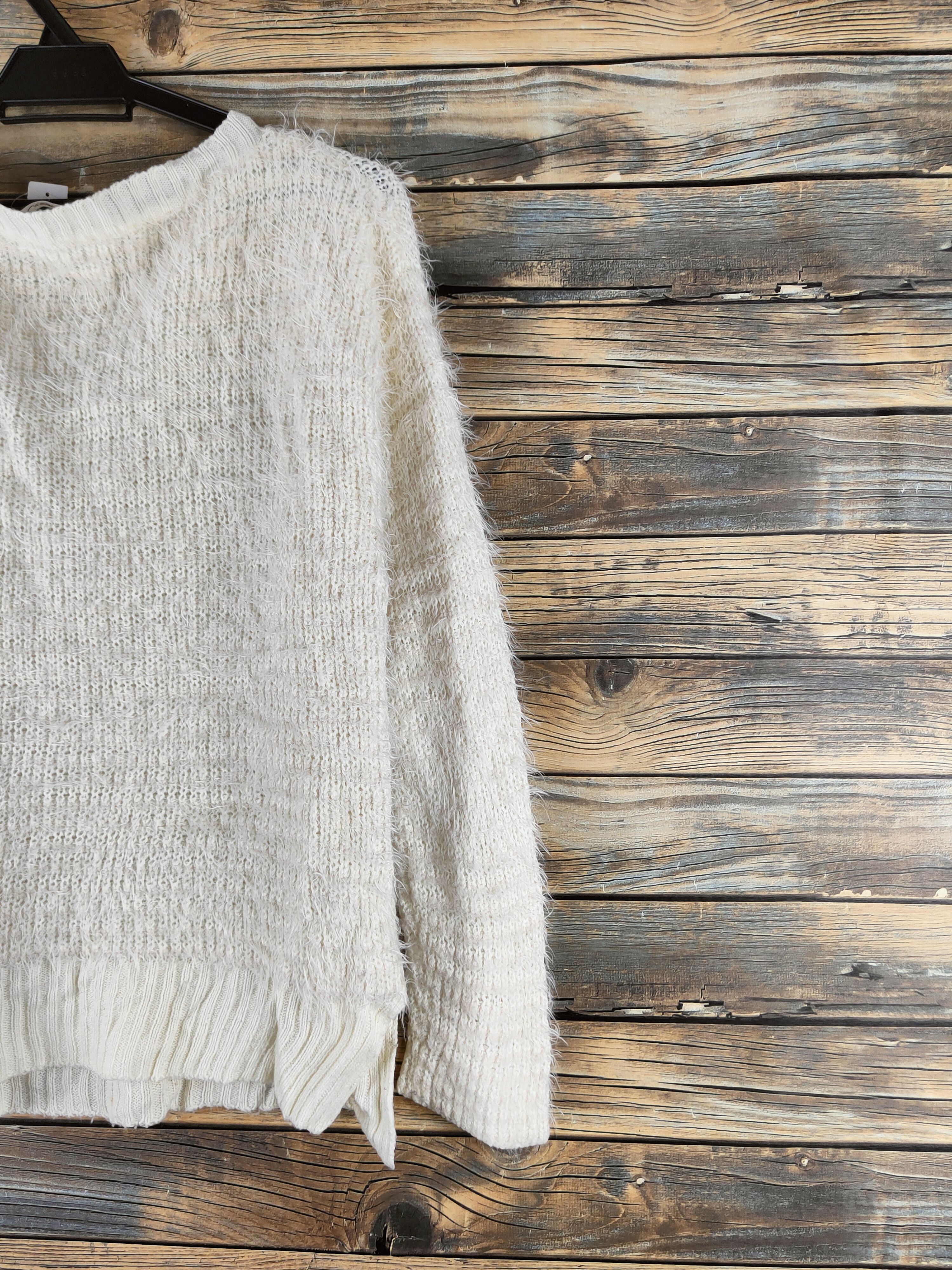 Japanese Brand DL Ray Cassin Ivory Fur Mohair Knitwear #46-483 Size M / US 6-8 / IT 42-44 - 9 Thumbnail