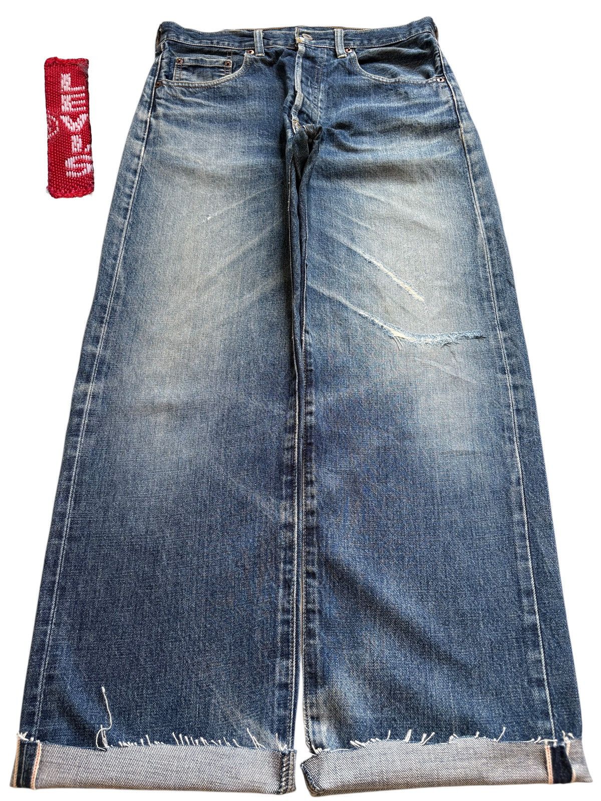 Levi's Vintage 80s Levis 503BXX Big E Selvedge Distress Baggy Jeans Size US 32 / EU 48 - 1 Thumbnail