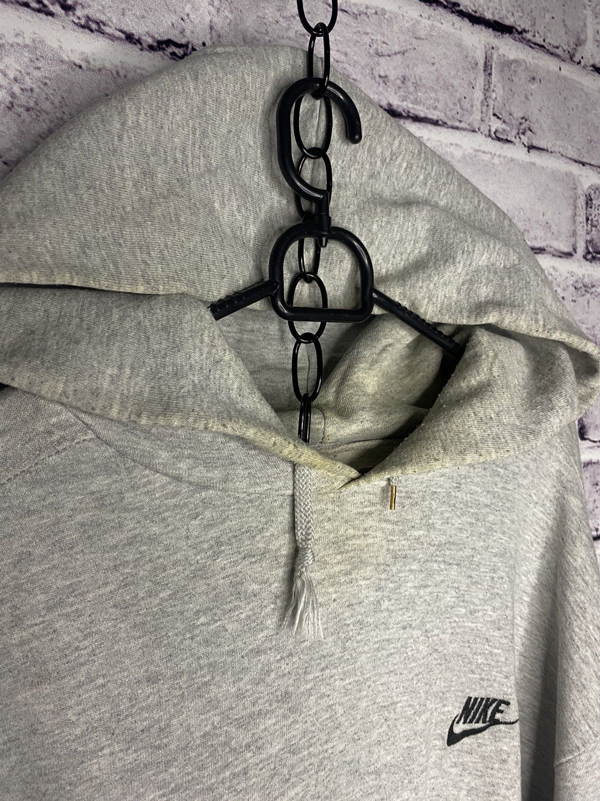 Nike Men's rare blanc hoodie Nike gray streetwear vintage Size US L / EU 52-54 / 3 - 3 Thumbnail