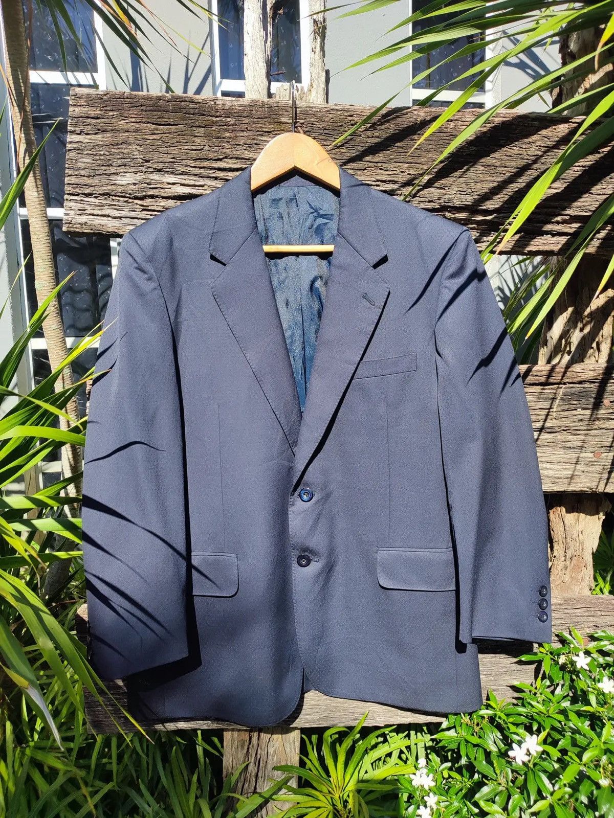 Balenciaga Balenciaga Pour Homme Black Wool Blazer (Vintage 90s) Size 38R - 1 Thumbnail
