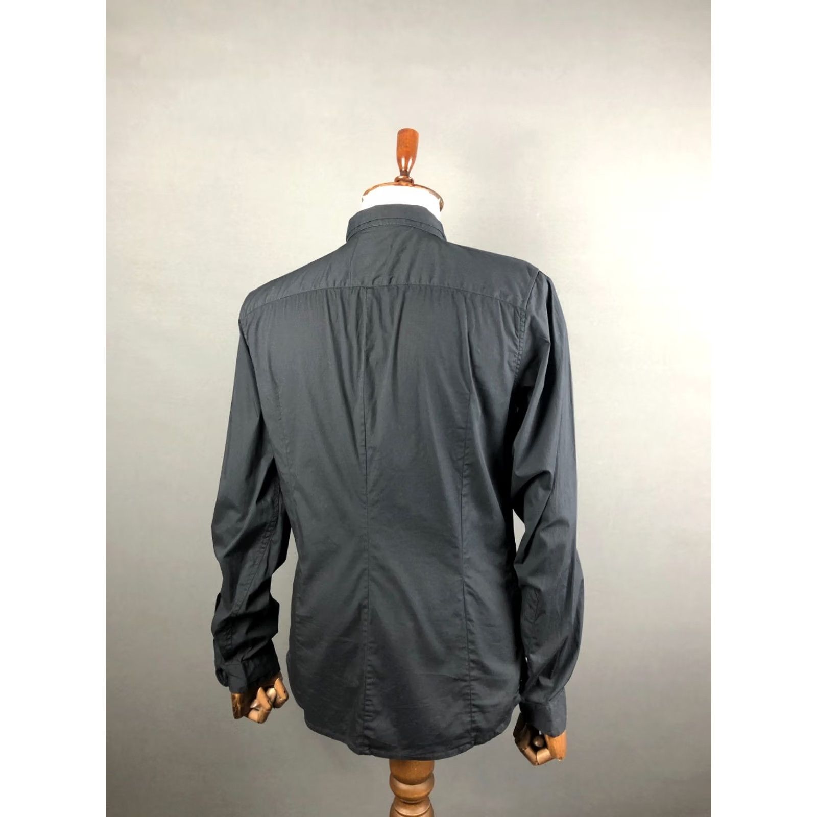 Diesel Diesel Shirt XL Black Cotton Slim Fit Mens Button-Up Collared Long Sleeve Casual Size US XL / EU 56 / 4 - 3 Thumbnail