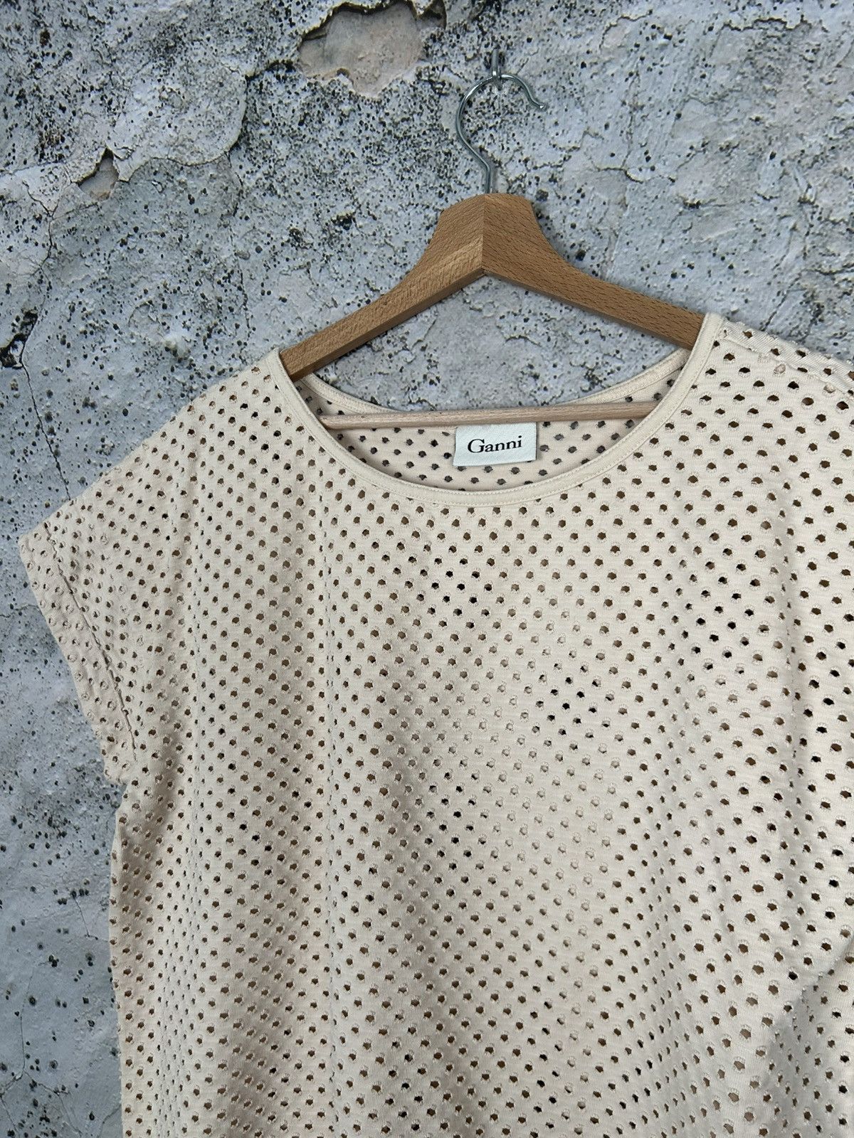 Vintage Ganni Distressed Oversized Tee Avant Garde Minimalist Size US M / EU 48-50 / 2 - 4 Thumbnail