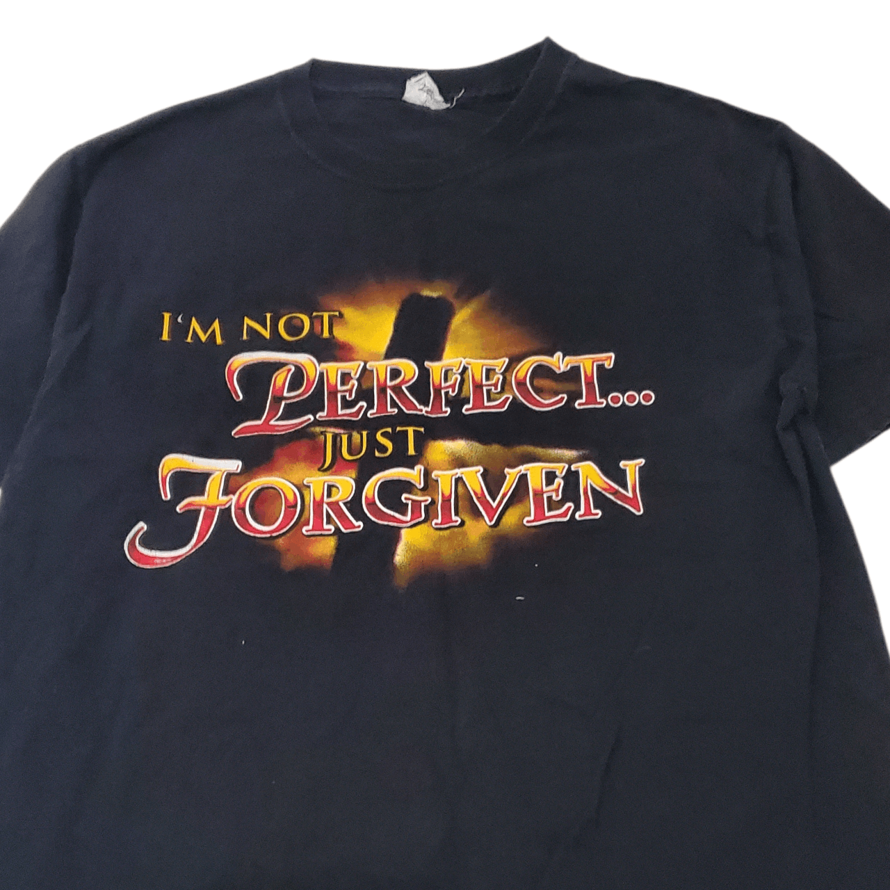 Vintage Y2K I'm Not Perfect Just Forgiven Jesus Christ T-Shirt Size US M / EU 48-50 / 2 - 2 Thumbnail