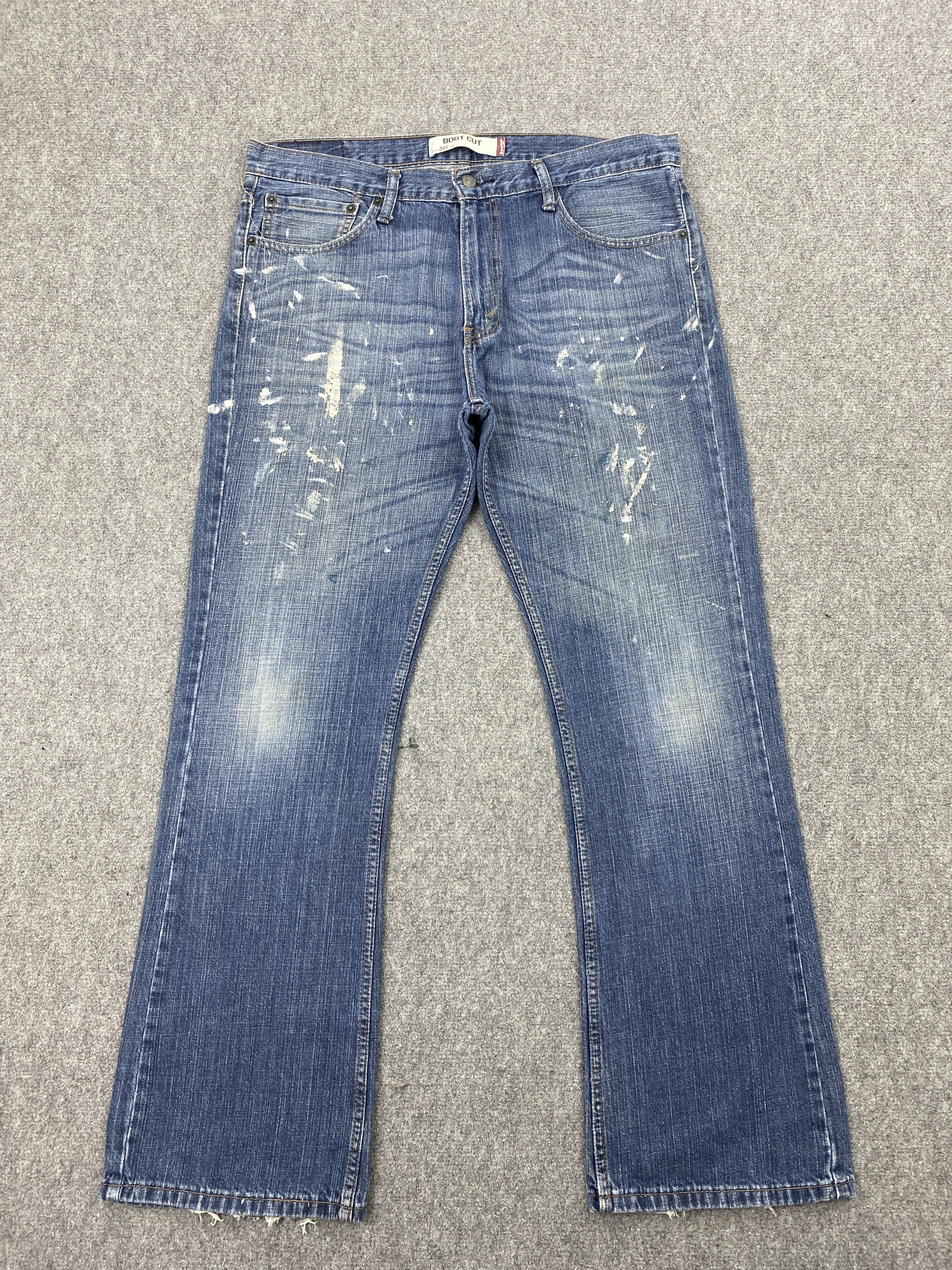 image of Levis x Vintage Levi's 527 Distressed Bootcut Jeans in Blue Denim, Men's (Size 38)
