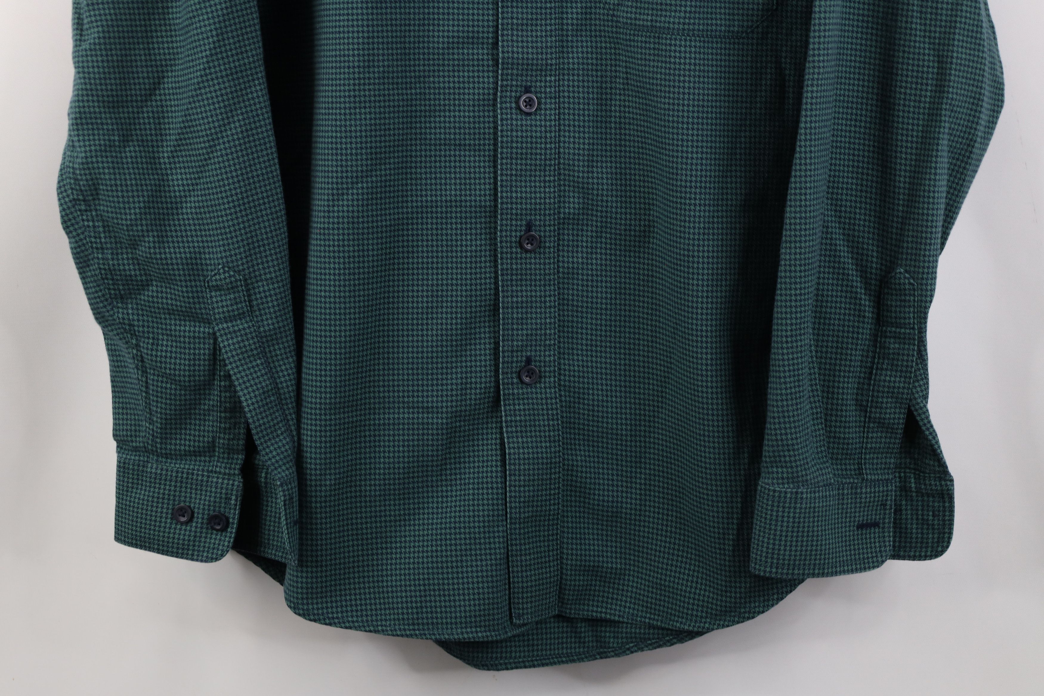 L.L. Bean Vintage 90s LL Bean Houndstooth Collared Button Down Shirt Size US S / EU 44-46 / 1 - 3 Thumbnail