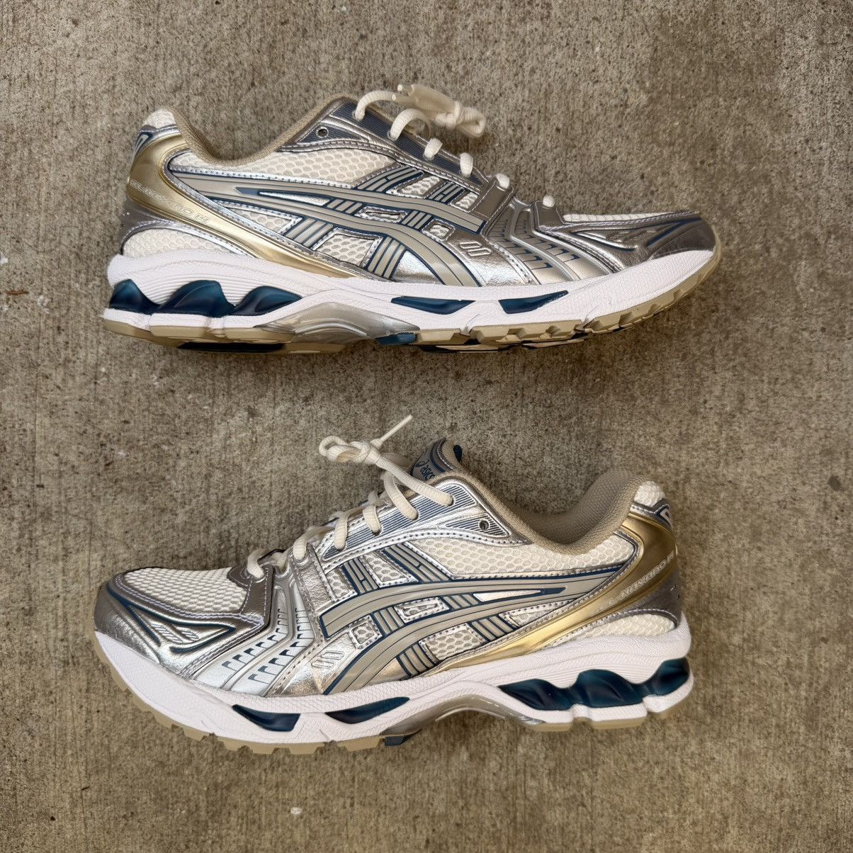 Asics Asics Gel Kayano 14 Cream Pure Silver Size US 9.5 / EU 42-43 - 2 Thumbnail