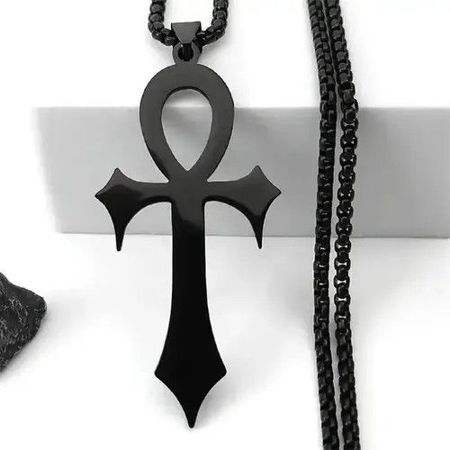 Jewelry × Vintage Goth Egyptian Cross Ankh Key of Life Necklace Size ONE SIZE - 1 Thumbnail