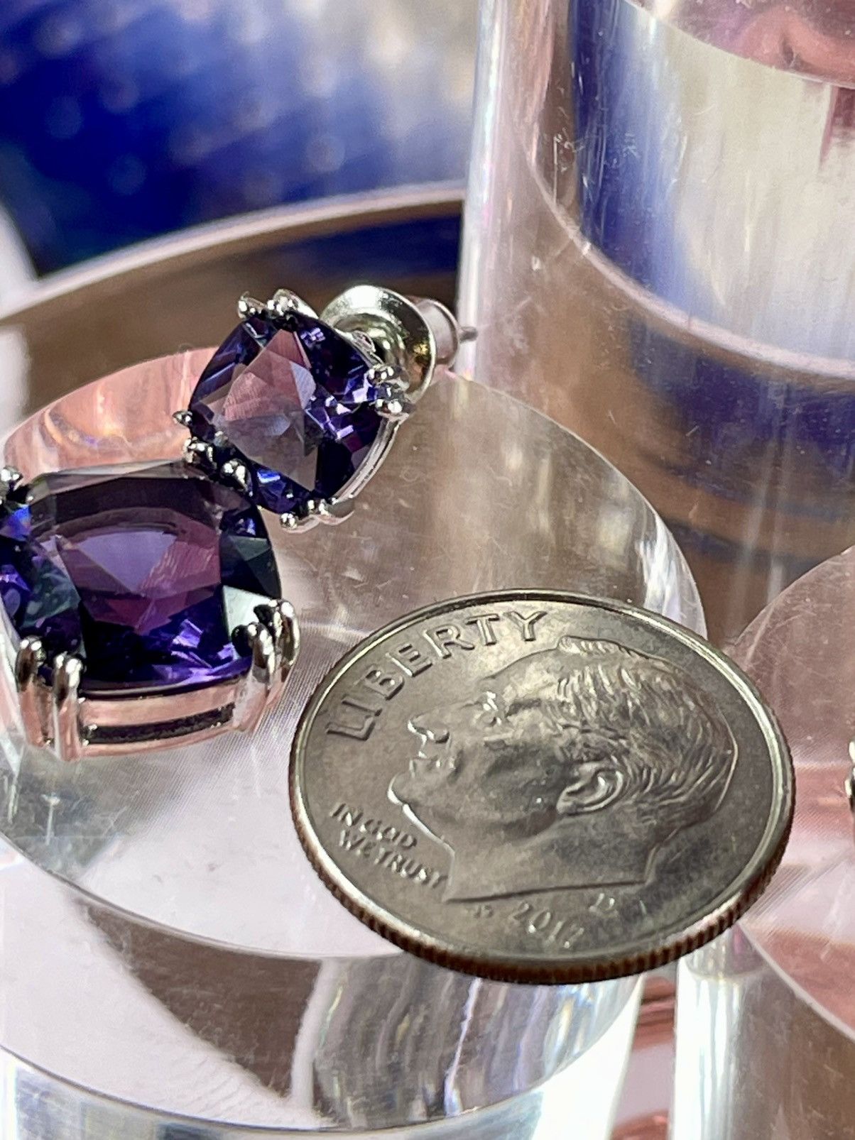 Other Genuine Amethyst 14CT Earrings 925 Silver Size ONE SIZE - 7 Thumbnail