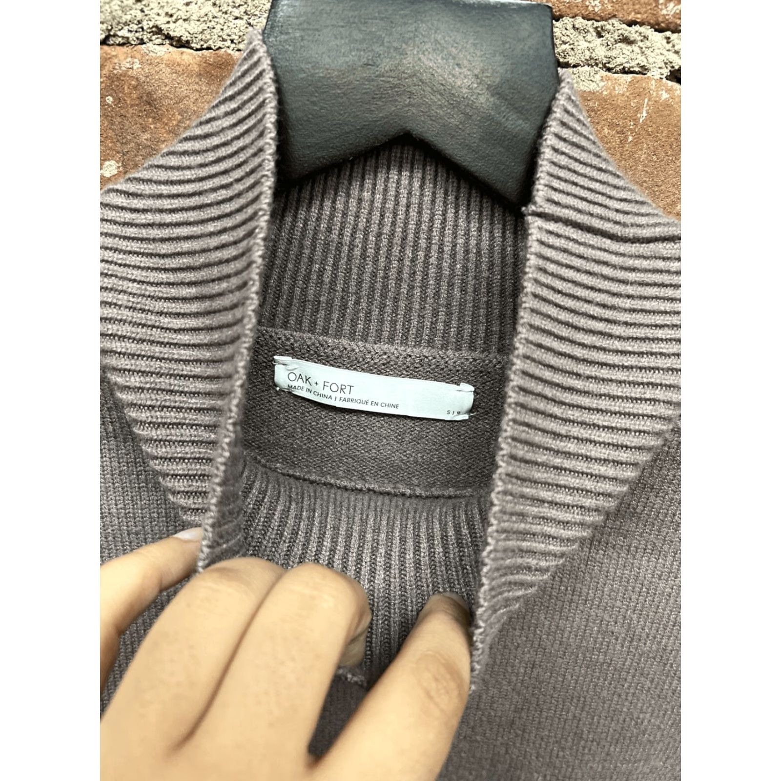 Oak + Fort Oak + Fort Sweater Womens S Mauve Stand Up Collar Heavy Loose Oversized Pullover Size S / US 4 / IT 40 - 2 Thumbnail