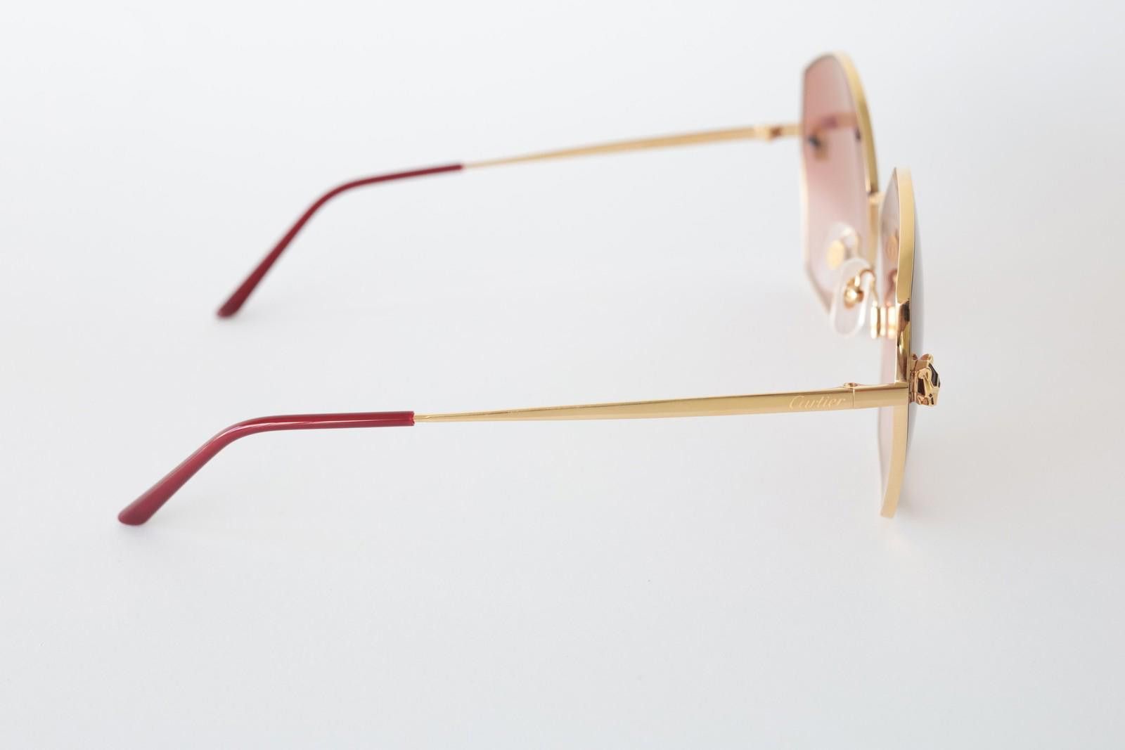 Cartier New Cartier eyewear optical sunglasses CT0356S 003 gold red Size ONE SIZE - 5 Thumbnail