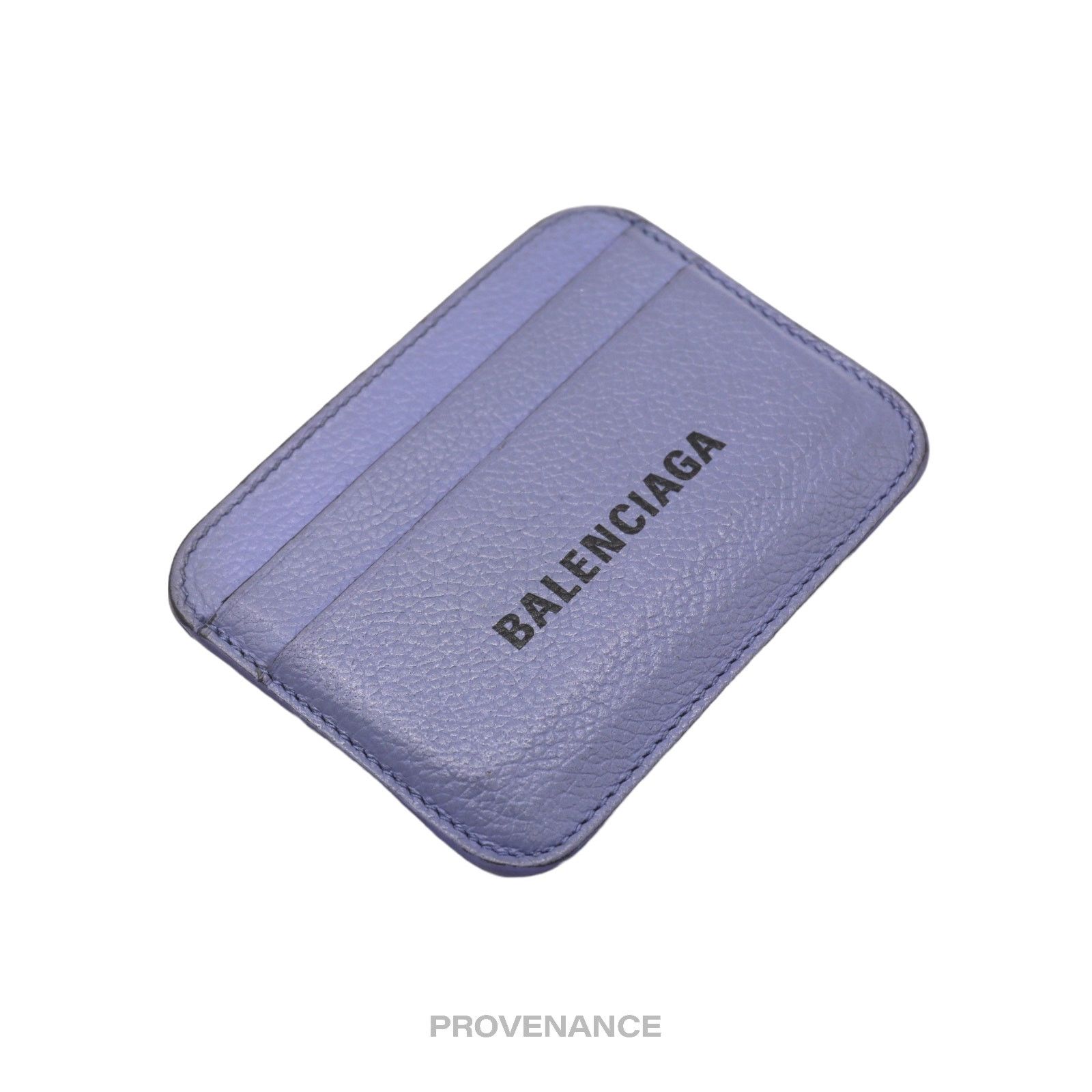 Balenciaga 🔴 Balenciaga Logo Card Holder Wallet - Powder Blue Leather Size ONE SIZE - 6 Thumbnail