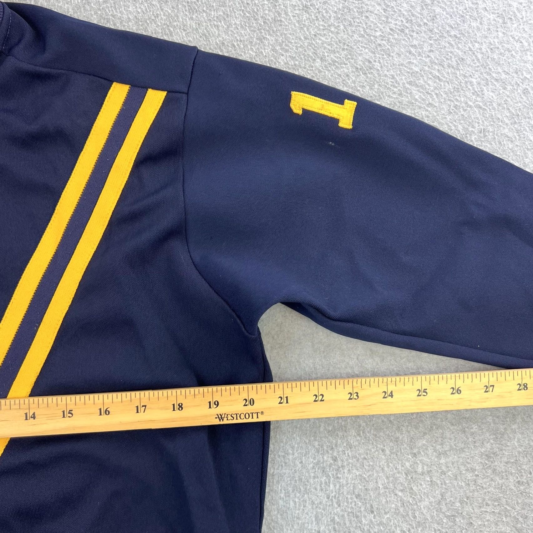 Wilson VINTAGE Wilson Track Jacket Mens Medium Navy Yellow East 60s 70s USA Size US M / EU 48-50 / 2 - 2 Thumbnail