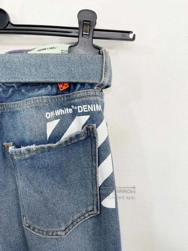 Off-White Off-White Light Blue Denim Casual Pants . Size US 27 - 4 Thumbnail