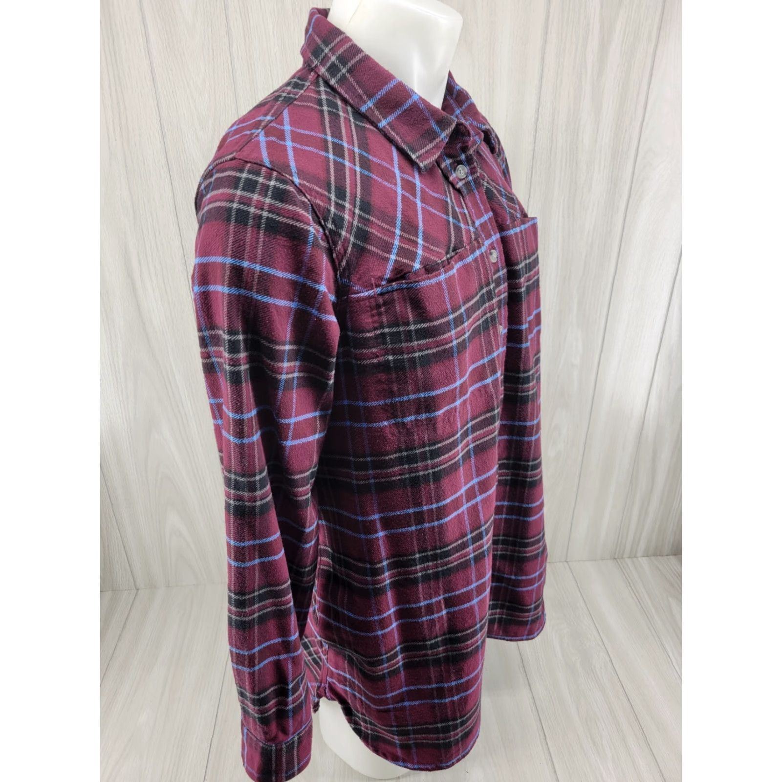 CO Duluth Flannel Shirt Jacket Women's XL Maroon Plaid Thick Shirt Jacket Casual Workwear 90s Grunge Vintage? Size XL / US 12-14 / IT 48-50 - 7 Thumbnail
