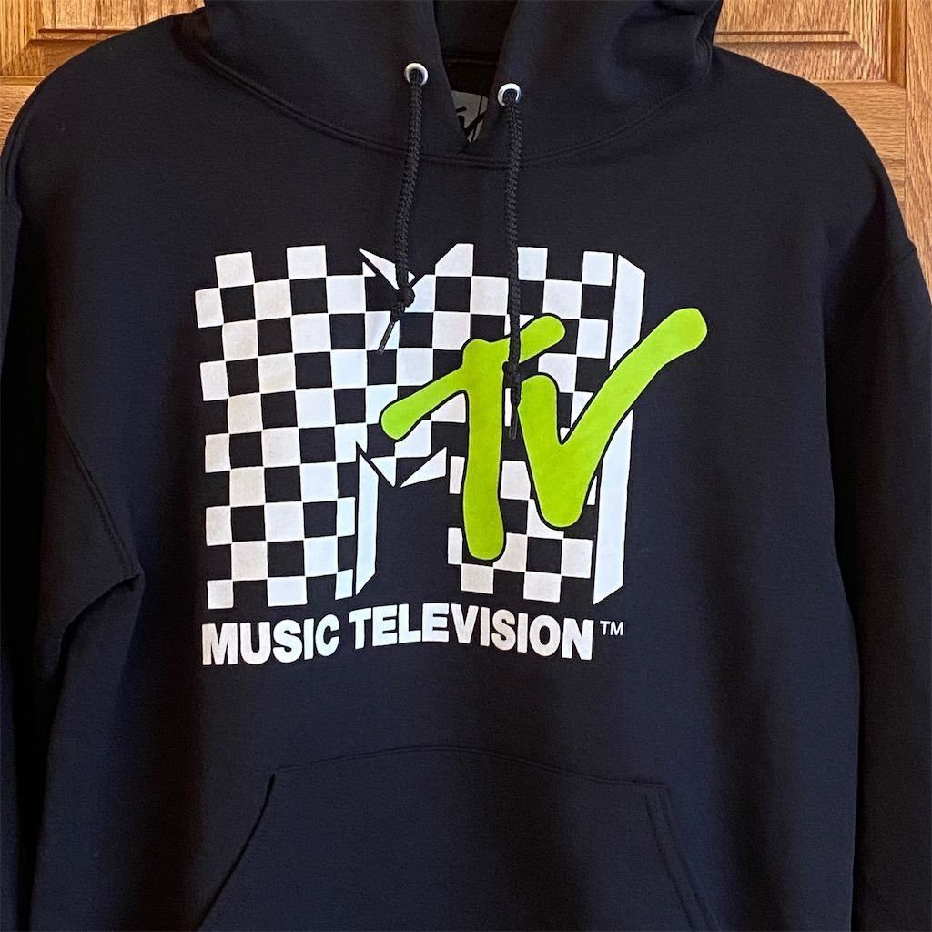 Mtv Men's MTV Classic Logo Checkered Hoodie Black/Green Size S Size US S / EU 44-46 / 1 - 2 Thumbnail