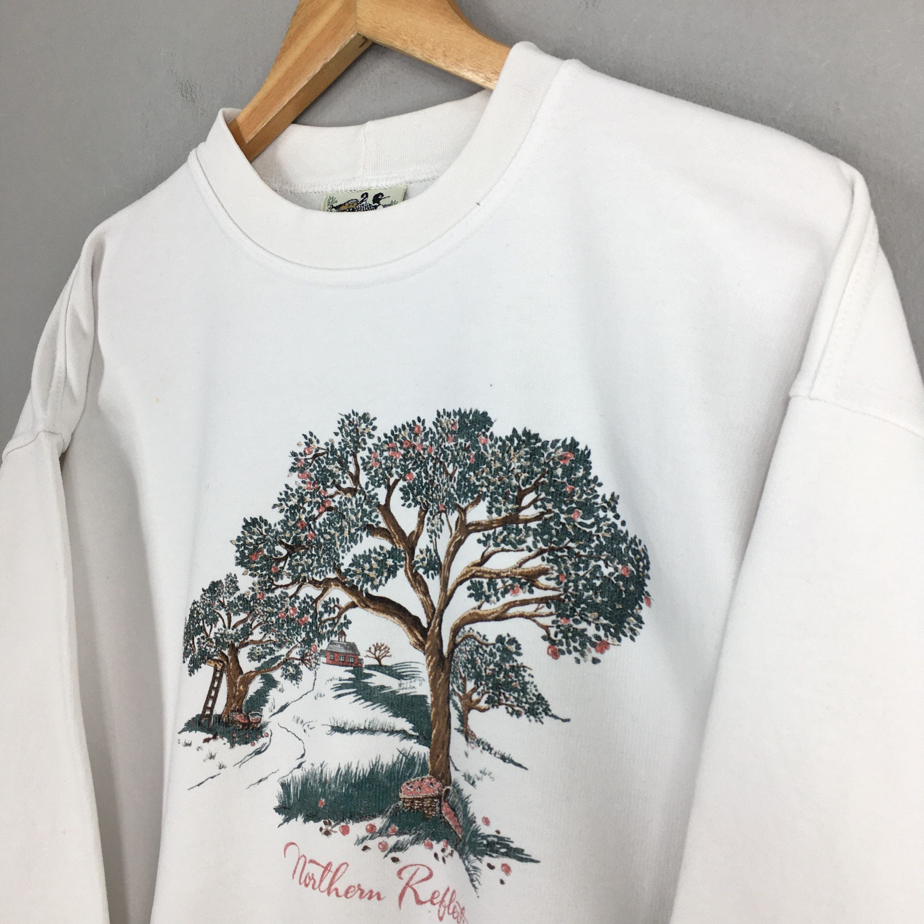Northern Reflections × Vintage Northern Reflections Apple Big Tree Graphic Sweatshirt S Size US S / EU 44-46 / 1 - 3 Thumbnail