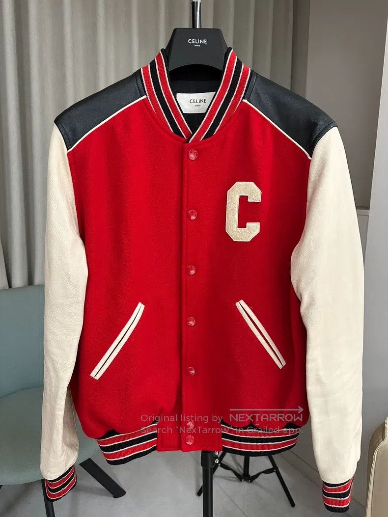 Celine Celine Wool and leather sleeve patchwork embroidered lette Size US M / EU 48-50 / 2 - 1 Thumbnail