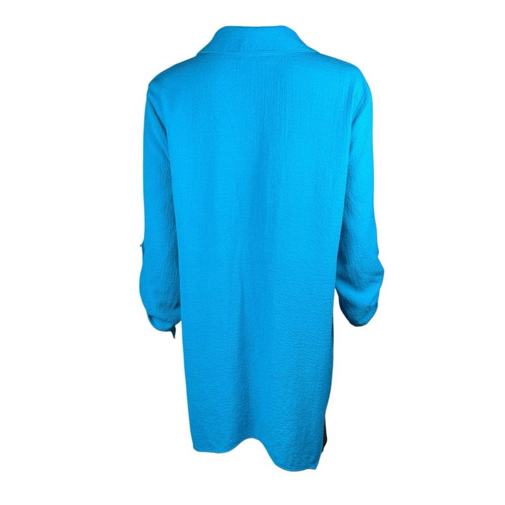 Soft Surroundings Soft Surroundings Teal Button Down Tunic Size L Size L / US 10 / IT 46 - 4 Thumbnail