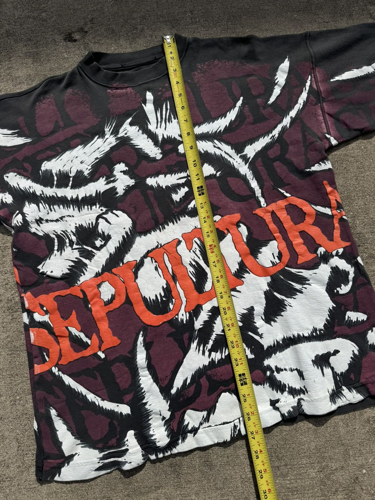 Vintage 1992 Sepultura AOP fader grail all over print grunge Size US L / EU 52-54 / 3 - 7 Thumbnail