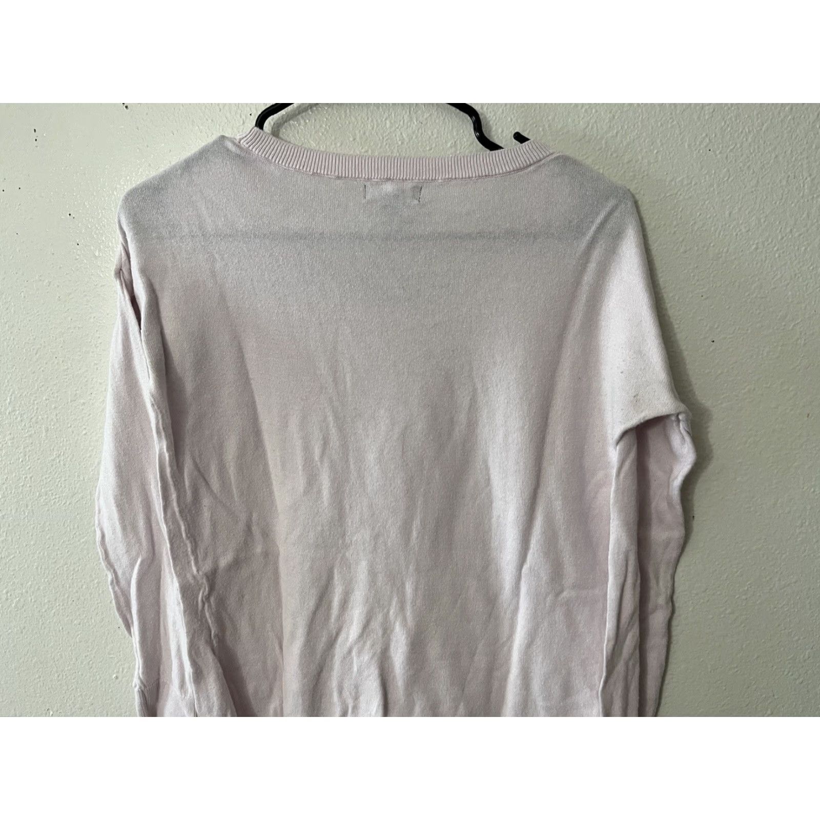 Gap GAP XS Crew Neck Sweater Women Light Pink Size XS Knit Pullover Casual Classic Logo/Bohemian Hipster All Seasons Lightweight Size XS / US 0-2 / IT 36-38 - 2 Thumbnail