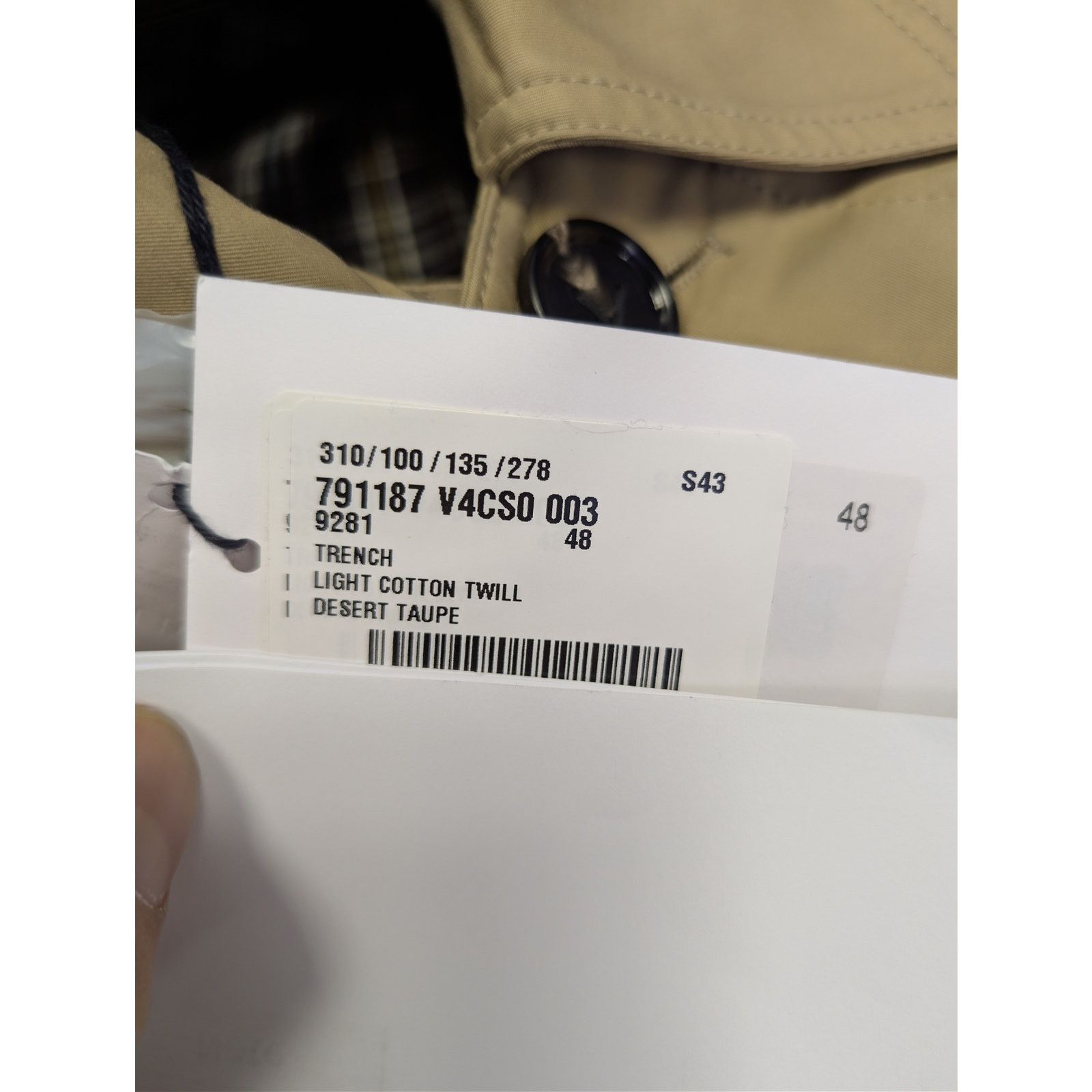 Bottega Veneta o1rshd1 Light Cotton Twill Trench Coat in Desert Taupe Size US M / EU 48-50 / 2 - 23 Thumbnail