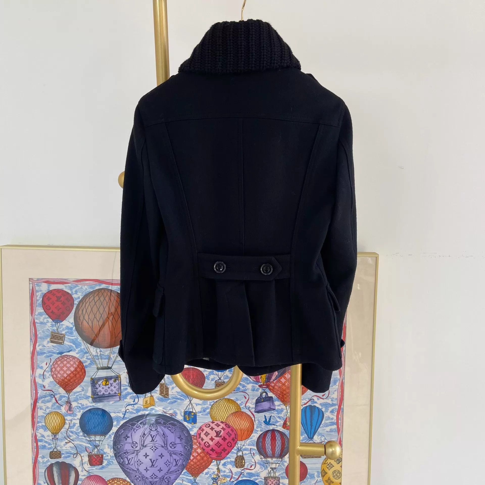 Burberry Burberry Black Wool Jacket F36 Size XS / US 0-2 / IT 36-38 - 2 Thumbnail