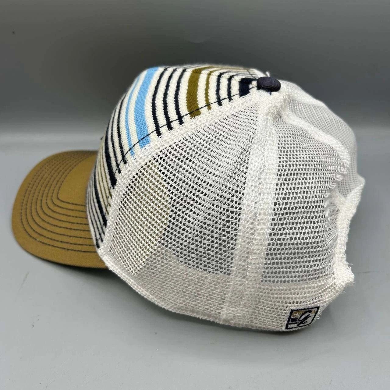 The Game Palm Strings Trucker Hat Men Brown Striped Snap Back Size ONE SIZE - 3 Thumbnail