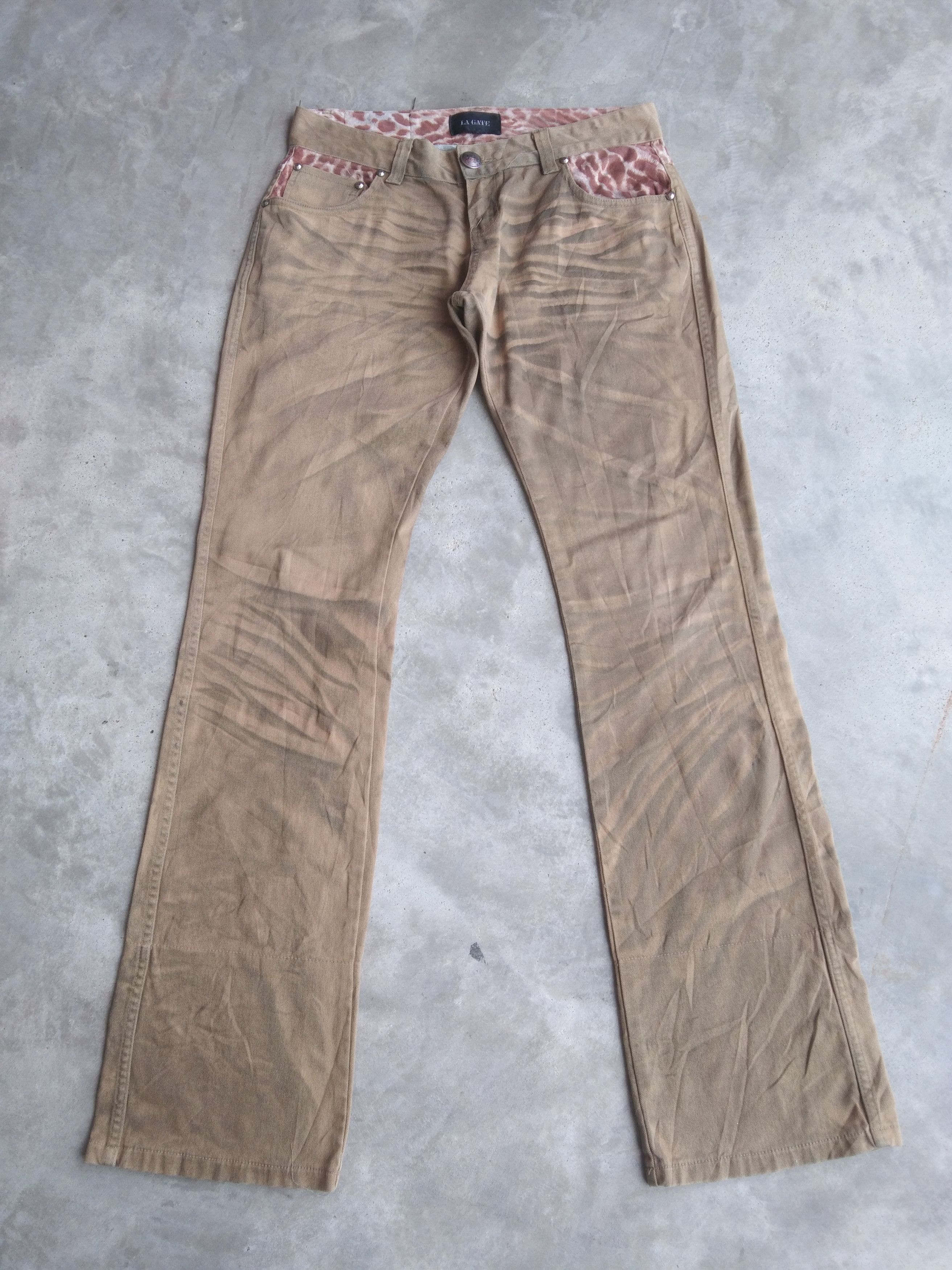 Japanese Brand LA GATE Whisker Boot Cut Pants 30x34 Size US 30 / EU 46 - 1 Thumbnail