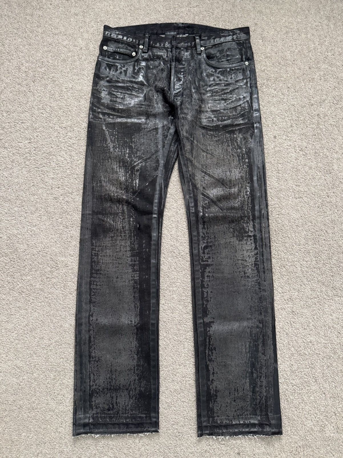 Dior Dior Homme AW08 Black Waxed Denim | Grailed
