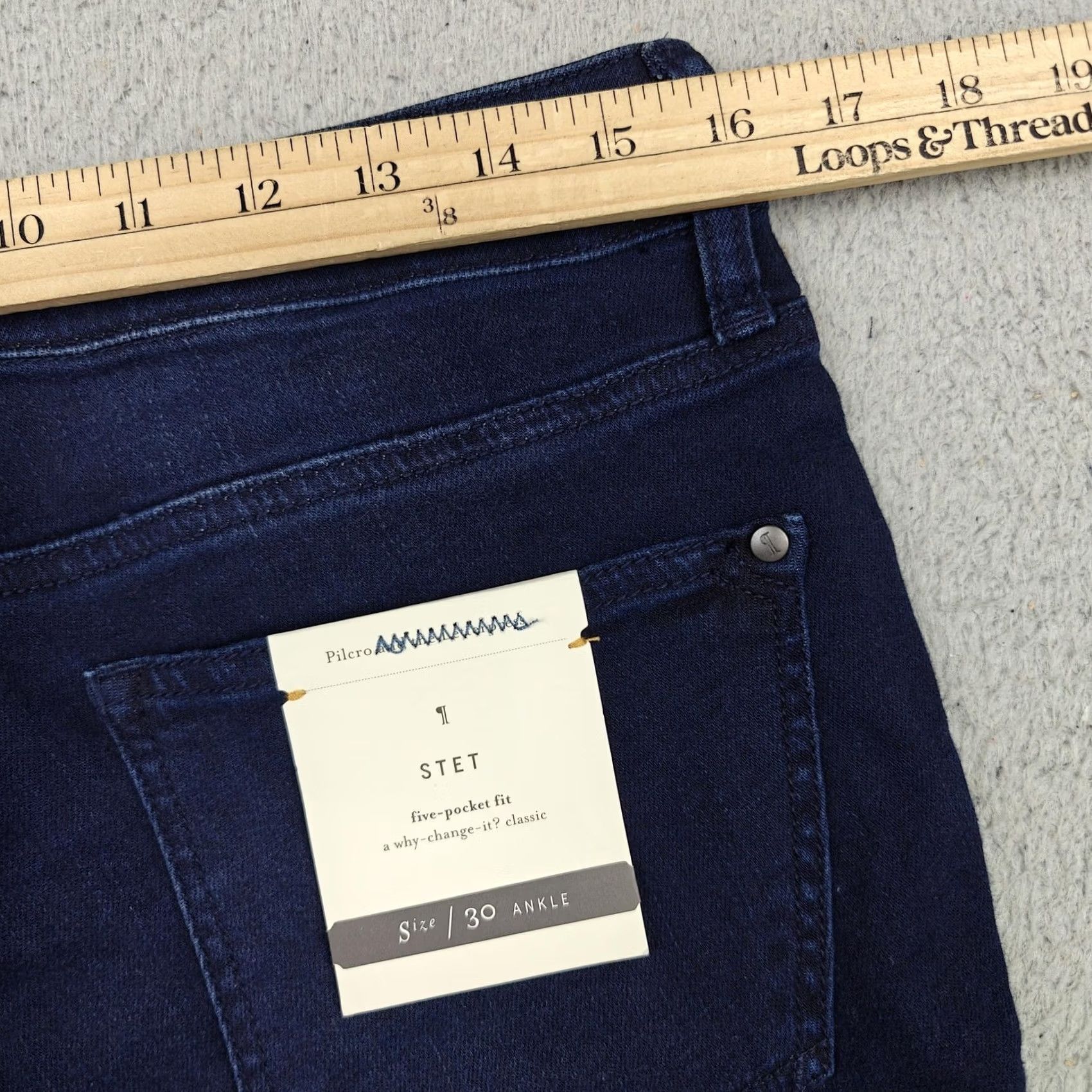 Vintage VINTAGE Pilcro Jeans Womens 30 Blue Dark Wash Stet Mid Rise Slim Ankle Stretch Denim Size 30" / US 8 / IT 44 - 7 Thumbnail