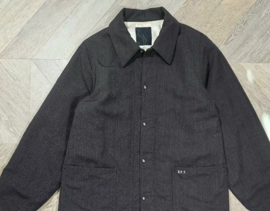 image of Visvim 19Ssict Section Gang Cover All Herringbone Wool Coach in Black, Men's (Size Small)